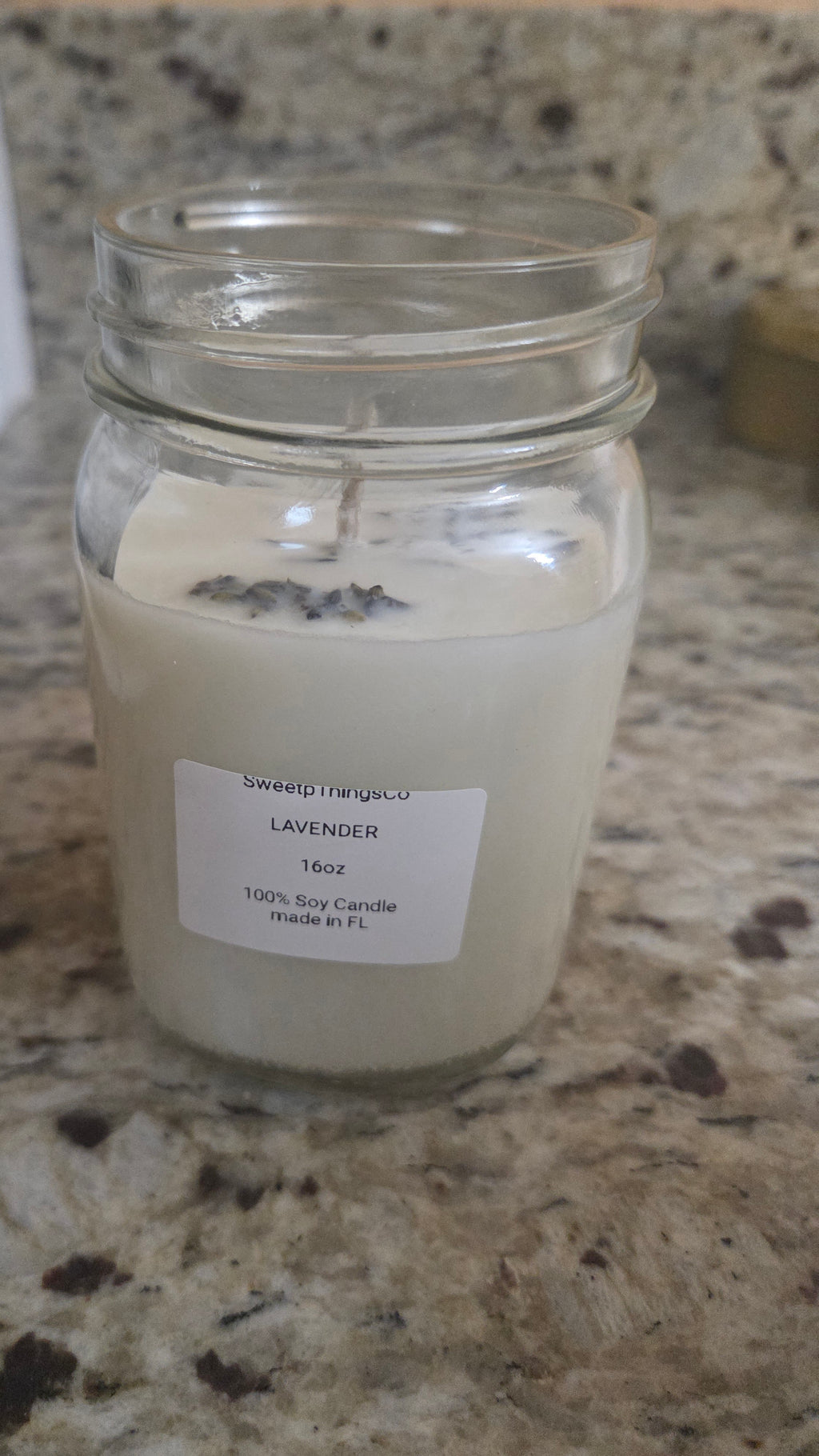 16oz Lavender Soy Wax Candle (1-lb) Glass Jar
