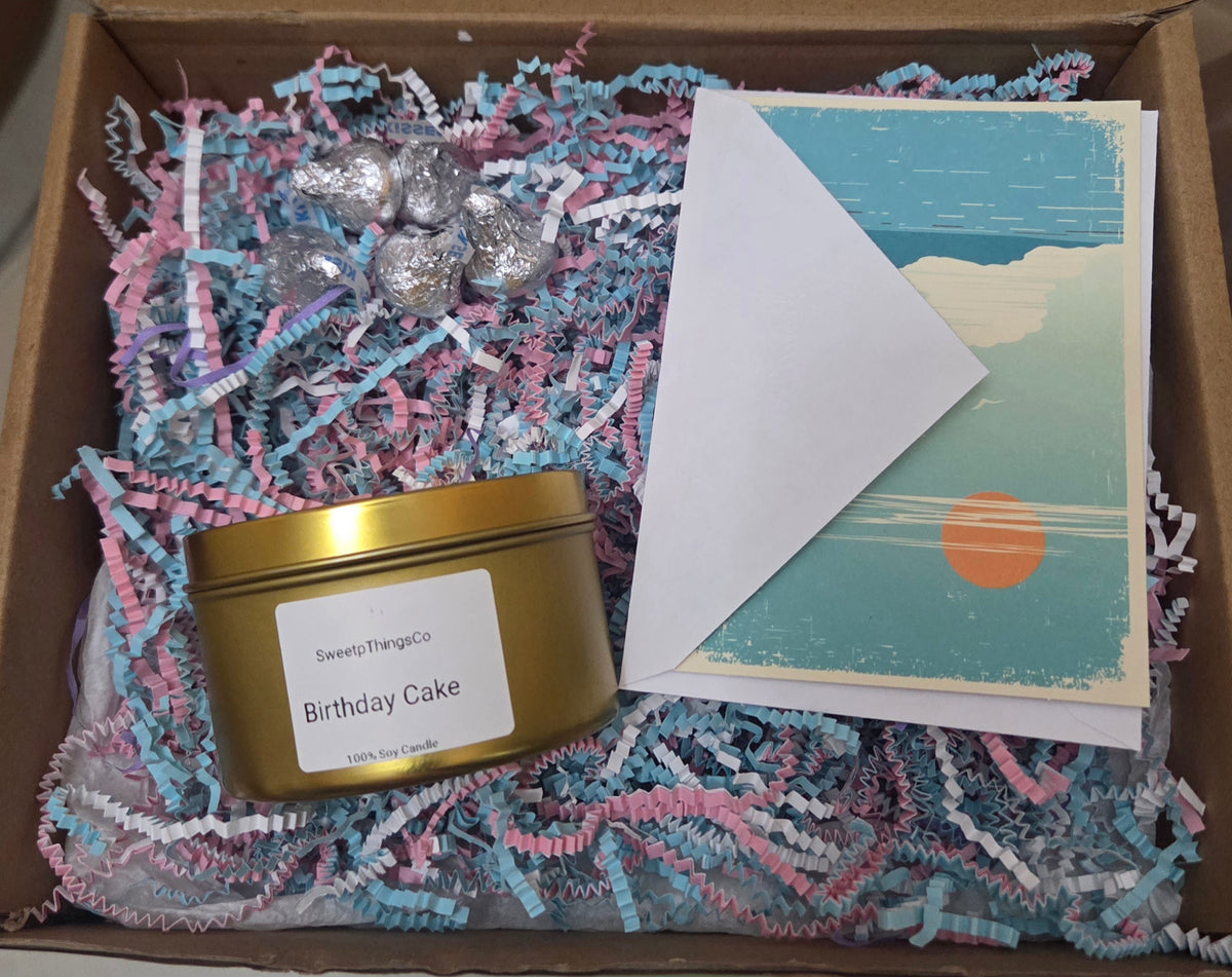 8oz Birthday Cake Candle gift box