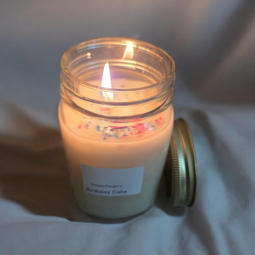 16oz Birthday Cake Soy Candle (1-lb) Glass Jar