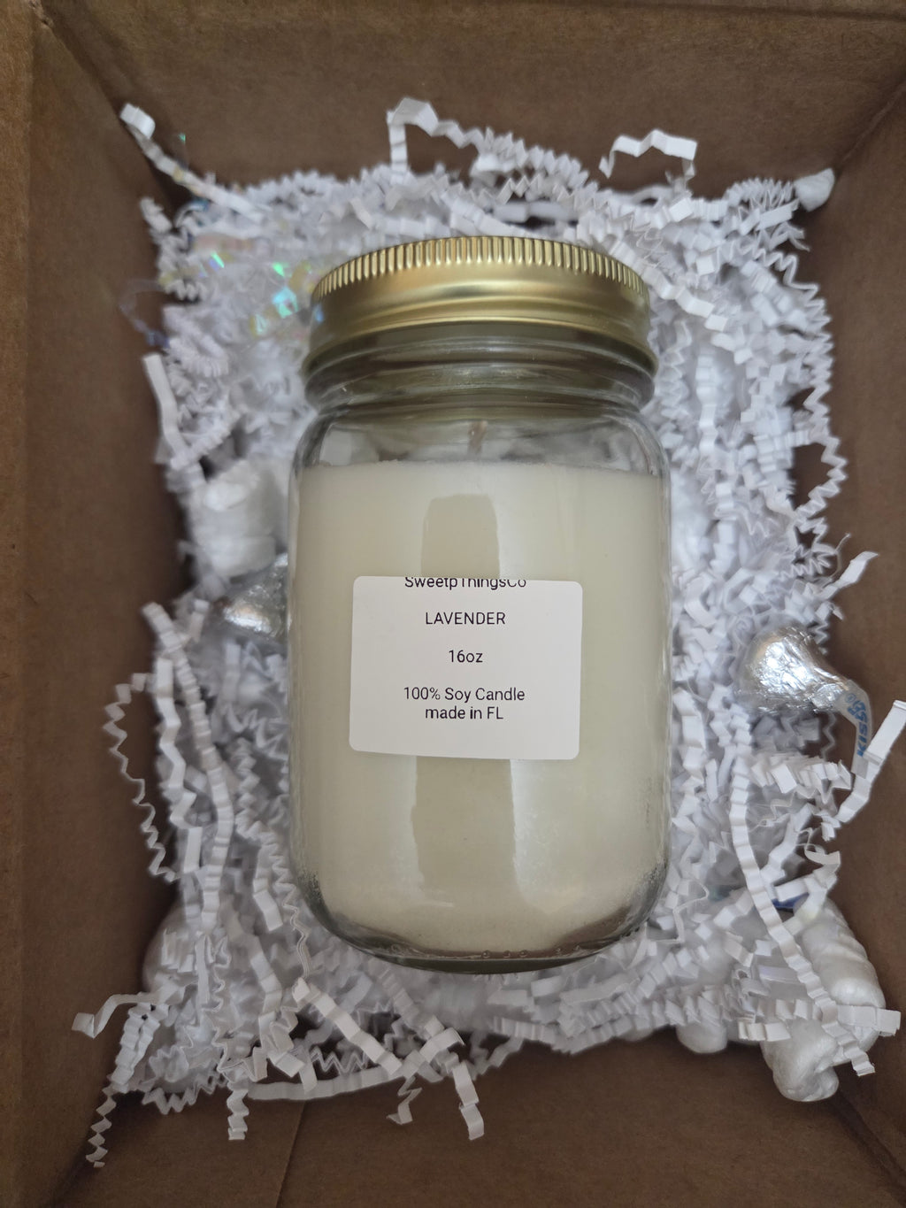 16oz Lavender Soy Wax Candle (1-lb) Glass Jar