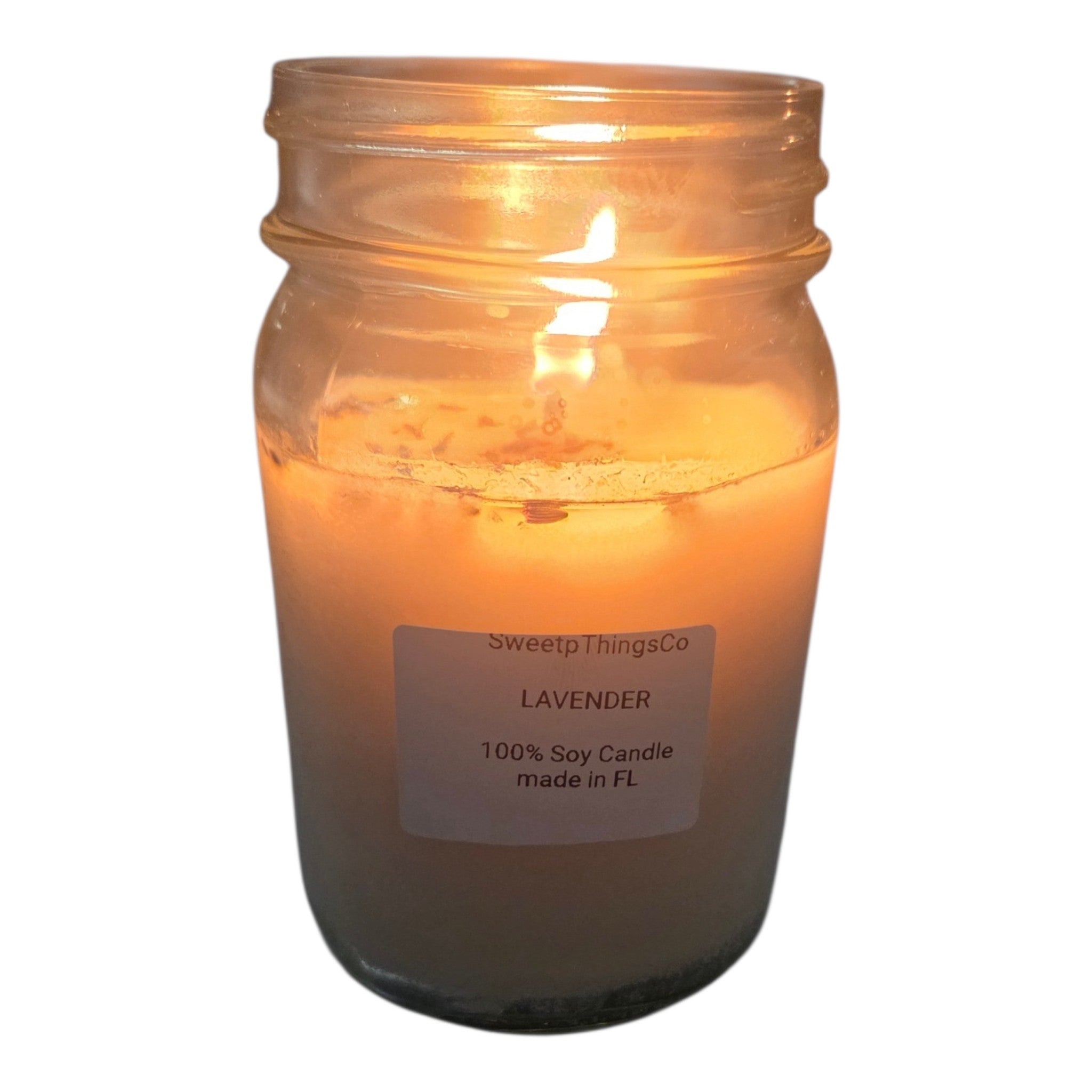 16oz Lavender Soy Wax Candle (1-lb) Glass Jar